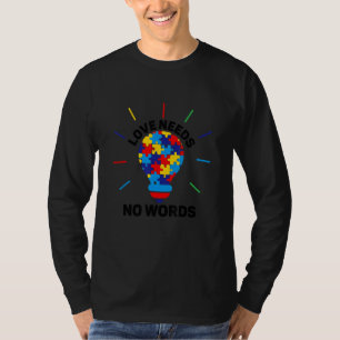 Camiseta Conscientização do Autismo Amor Quebra-Cabeça Cora