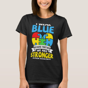Camiseta CONSCIENTIZAÇÃO DO AUTISMO Apoie Crianças com Auti