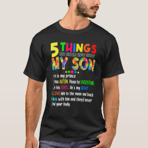 Camiseta Conscientização do Autismo Apoio ao Autismo Filho