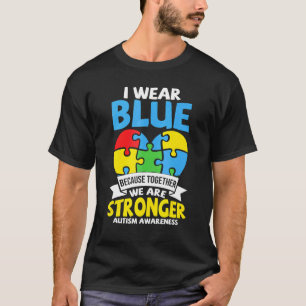 Camiseta Conscientização do Autismo Apoio Crianças com Auti