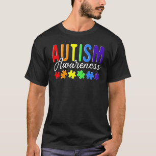 Camiseta Conscientização do Autismo Apoio Mãe Pai Criança F