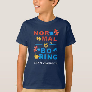 Camiseta Conscientização do Autismo Apoio Normal é Chato Pu