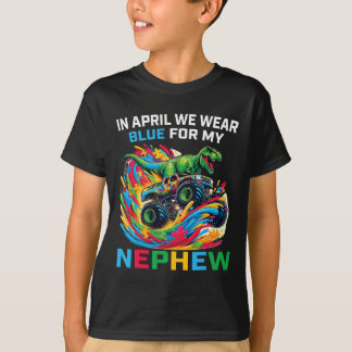 Camiseta Conscientização do Autismo Azul Caminhão Monstro T