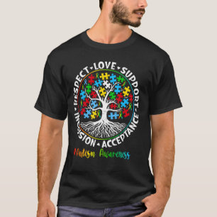 Camiseta Conscientização do Autismo Azul Respeito Amor Apoi