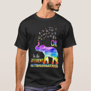 Camiseta Conscientização do Autismo Borboleta Elefante Está