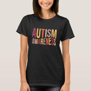 Camiseta Conscientização do Autismo  Coração Apoio Mês Auti