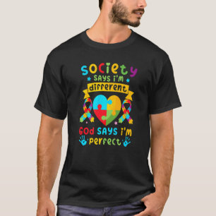 Camiseta Conscientização do Autismo Crianças Meninos Deus D