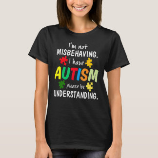 Camiseta Conscientização do Autismo Crianças Não Estou Me C