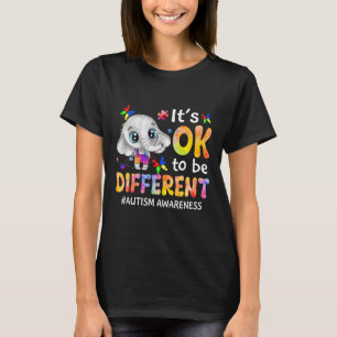 Camiseta Conscientização do Autismo É Ok Ser Diferente Elef