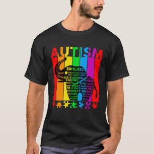 Camiseta Conscientização do Autismo Elefante de Apoio ao Au