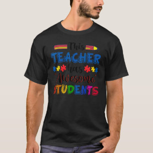 Camiseta Conscientização do Autismo Esta Professora Tem Alu