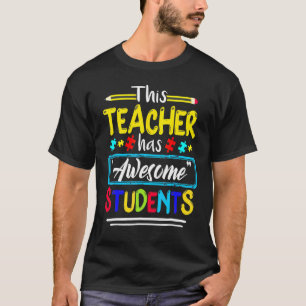Camiseta Conscientização do Autismo Esta Professora Tem Alu