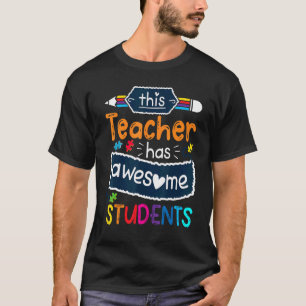 Camiseta Conscientização do Autismo Esta Professora Tem Alu