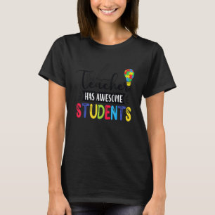 Camiseta Conscientização do Autismo Este Professor Tem Alun