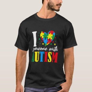 Camiseta Conscientização do Autismo - Eu Amo Alguém Com Aut