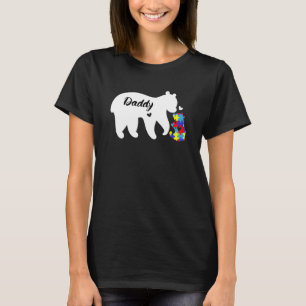 Camiseta Conscientização do Autismo Eu Amo Alguém Com Urso