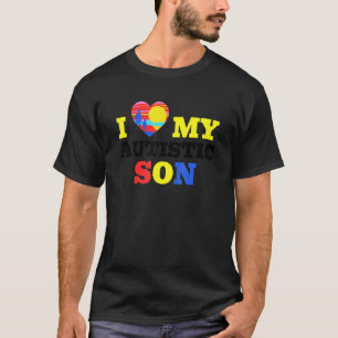 Camiseta Conscientização do Autismo Eu Amo Meu Filho Autist