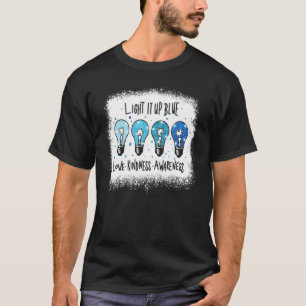 Camiseta Conscientização do Autismo Eu Ilumino de Azul