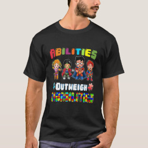 Camiseta Conscientização do Autismo Habilidades dos Meninos