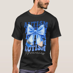 Camiseta Conscientização do Autismo Laço Coquete Homens Mul