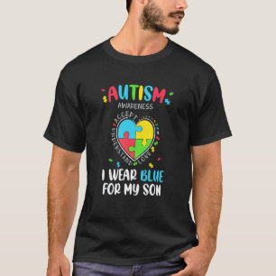 Camiseta Conscientização do Autismo Mãe e Pai Eu Uso Azul
