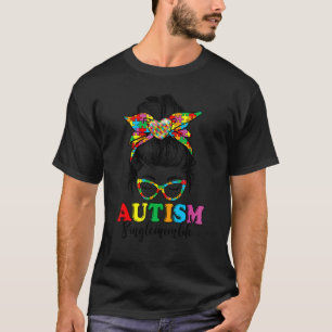 Camiseta Conscientização do Autismo Mãe Solteira Coque Desa