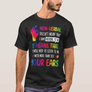 Camiseta Conscientização do Autismo Não Verbal Neurodiversi