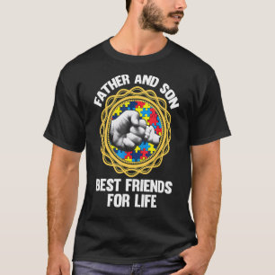 Camiseta Conscientização do Autismo Pai e Filho Melhores Am