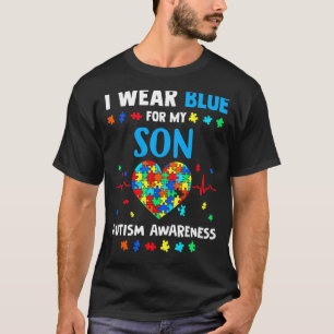 Camiseta Conscientização do Autismo Pais Mãe e Pai Eu Uso A
