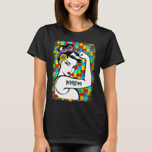 Camiseta Conscientização do Autismo para crianças Mom Warri