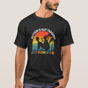 Camiseta Conscientização do Autismo Para Melhor Mãe de Auti