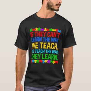 Camiseta Conscientização do Autismo Professor Autista Ensin