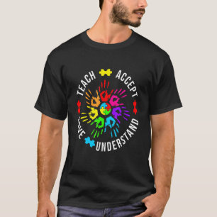 Camiseta Conscientização do Autismo Professor Ensinar Aceit