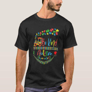 Camiseta Conscientização do Autismo Seja Gentil Trem Peça d
