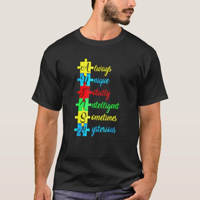 Camiseta Conscientização do Autismo Sigla e Peça do Quebra- (Frente)