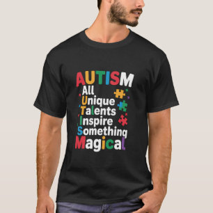 Camiseta Conscientização do Autismo Todas as Talentos Único