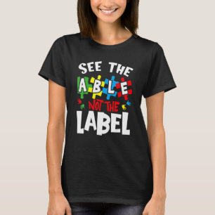 Camiseta Conscientização do Autismo  Veja a Habilidade, Não