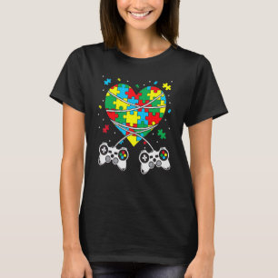 Camiseta Conscientização do Autismo Vídeo de Crianças Gamer