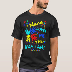 Camiseta Conscientização do Autismo Vovó Me Ama Do Jeito Qu