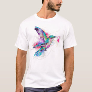 Camiseta Conscientização do Cancer da Fita de Hummingbird