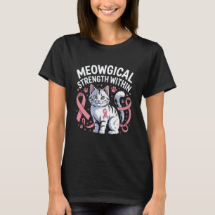 Camiseta Conscientização do Câncer de Mama Amante de Gato K