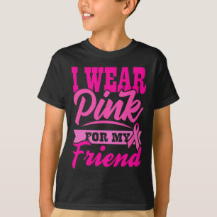 Camiseta Conscientização do Câncer de Mama Eu Uso Rosa Pela
