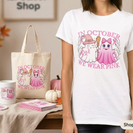 Camiseta Conscientização do Câncer de Mama Fantasma de Hall