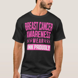 Camiseta Conscientização do Câncer de Mama Use Rosa com Org