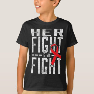 Camiseta Conscientização do Câncer de Sangue Sua Luta é Min