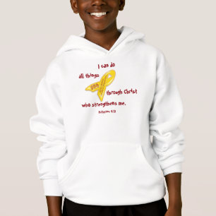 Camiseta Conscientização do Câncer Infantil Fil 4:13 Person