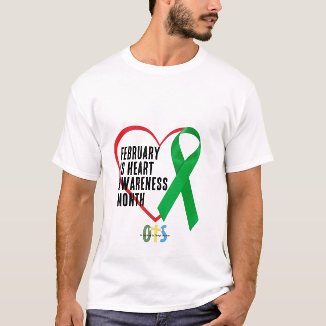 Camiseta Conscientização do Coração, Presente de Recuperaçã (Frente)