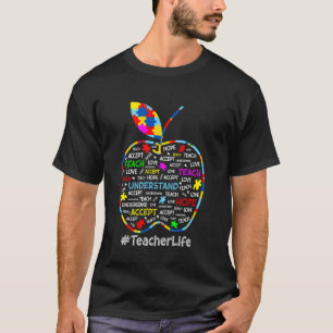 Camiseta Conscientização do Professor Autismo Vida Puzzle M