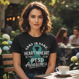 Camiseta Conscientização do TEPT de mãos dadas