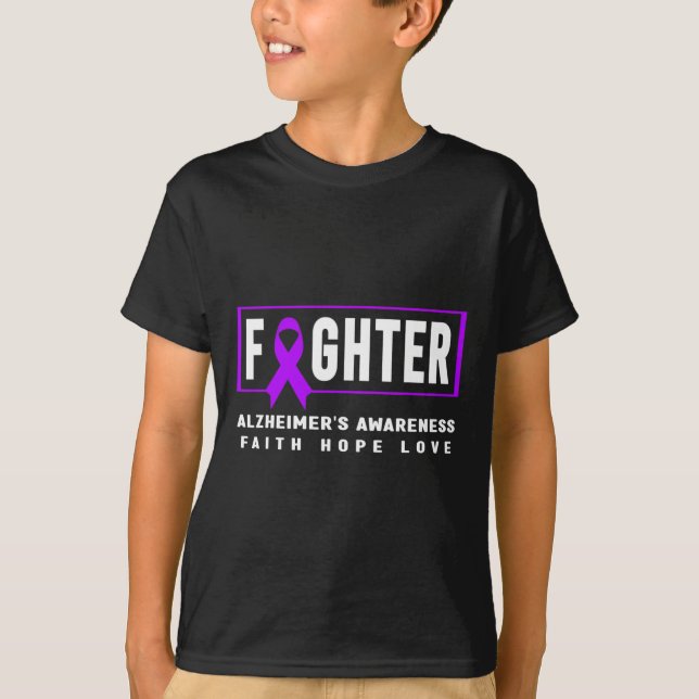 Camiseta Conscientização - Lutador do Heimer roxo (Frente)